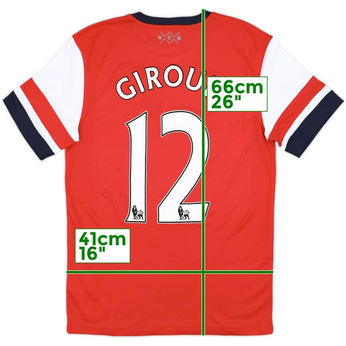 2012-14 Arsenal Home Shirt Giroud #12 - 7/10 - (S)