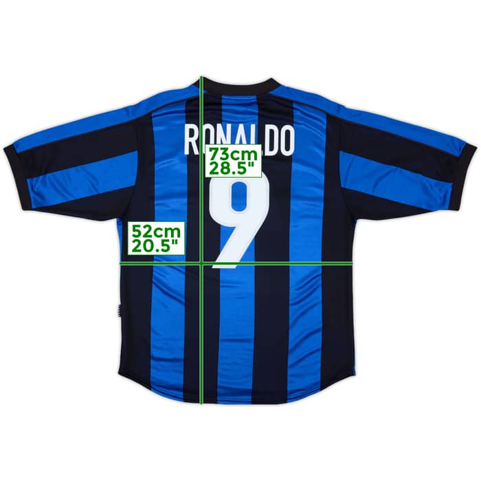 1999-00 Inter Milan Home Shirt Ronaldo #9 - 8/10 - (M)