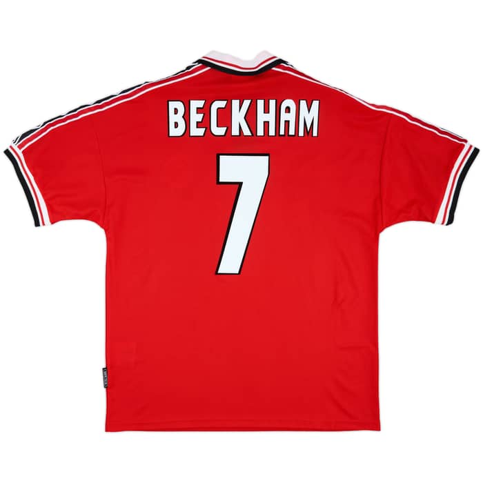 1998-00 Manchester United Home Shirt Beckham #7 - 6/10 - (L)