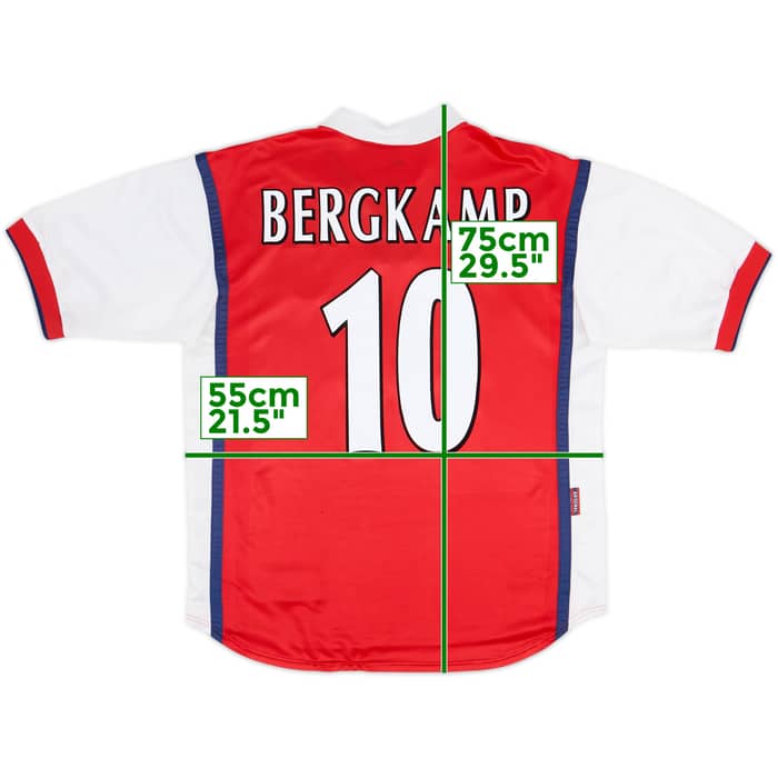 1998-99 Arsenal Home Shirt Bergkamp #10 - 8/10 - (M)