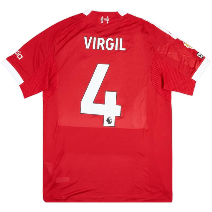 2025-26 Liverpool Match Issue Home Shirt Virgil #4