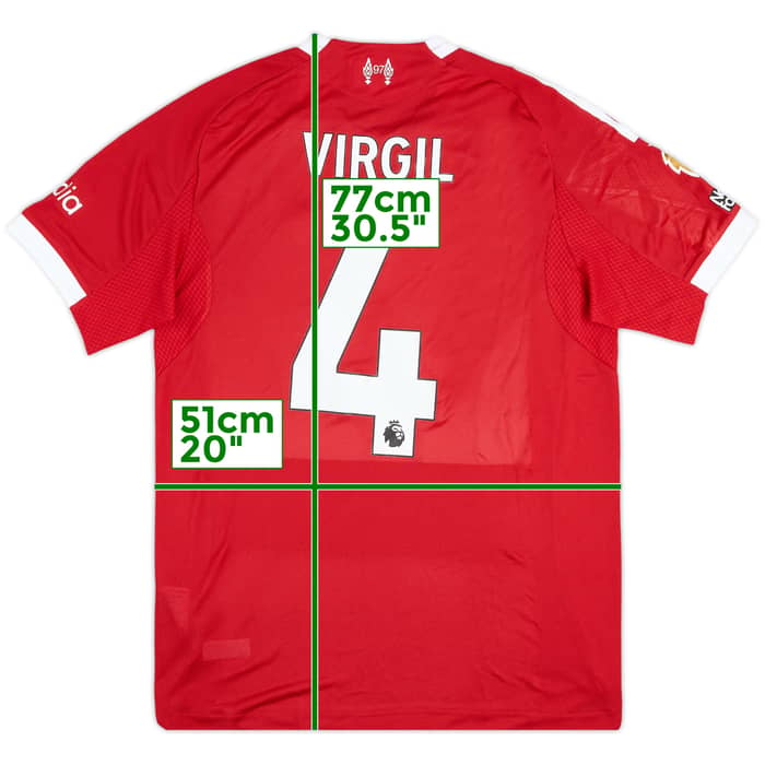 2025-26 Liverpool Match Issue Home Shirt Virgil #4