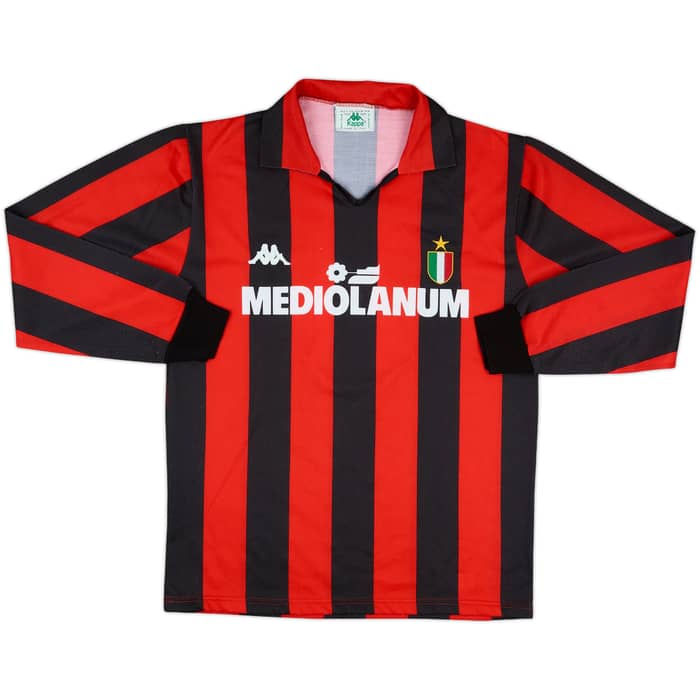 1988-89 AC Milan Match Issue Home L/S Shirt #9