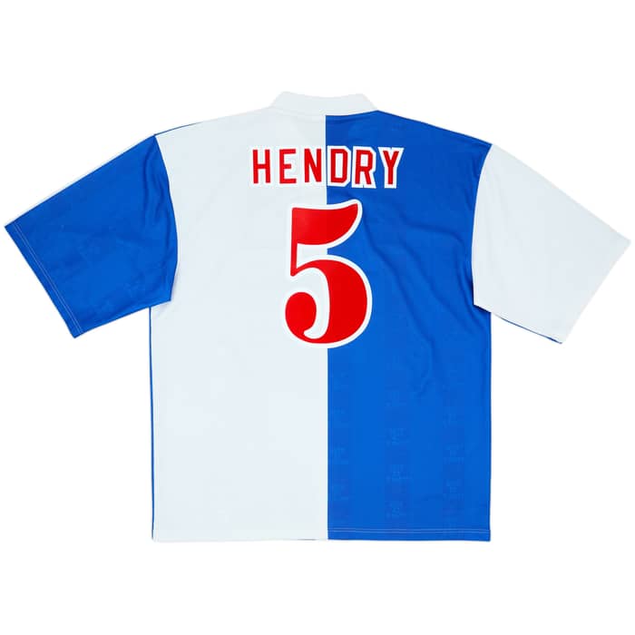 1996-98 Blackburn Home Shirt Hendry #5 - 7/10 - (XXL)