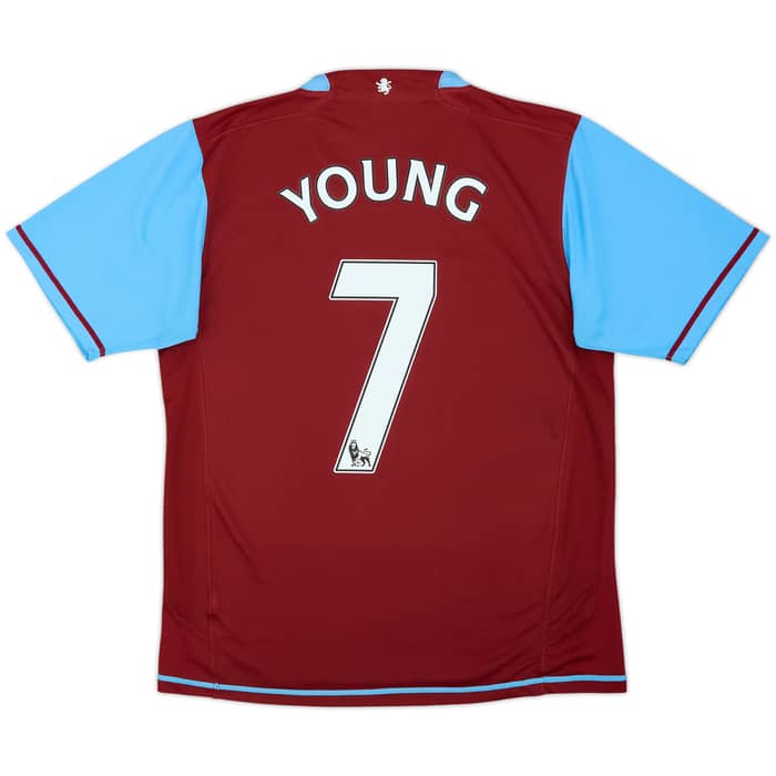 2007-08 Aston Villa Home Shirt Young #7 - 7/10 - (S)