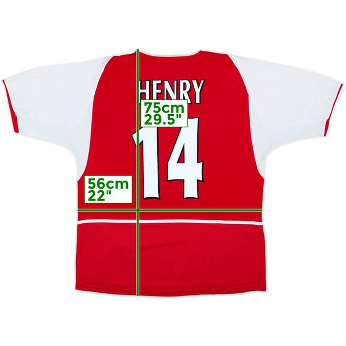 2002-04 Arsenal Home Shirt Henry #14 - 7/10 - (XL)