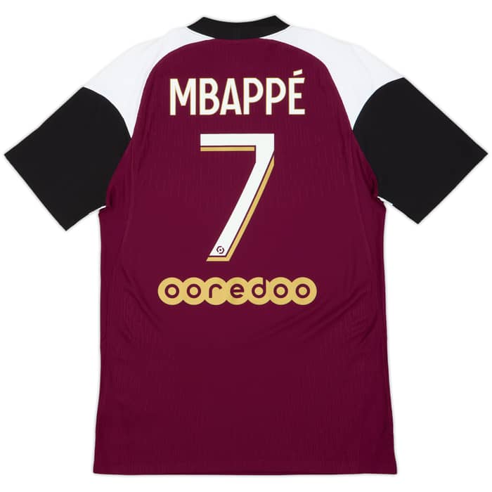 2020-21 Paris Saint-Germain Maillot Third Authentique Mbappe #7 - 8/10 - (S)