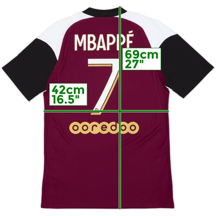 2020-21 Paris Saint-Germain Maillot Third Authentique Mbappe #7 - 8/10 - (S)