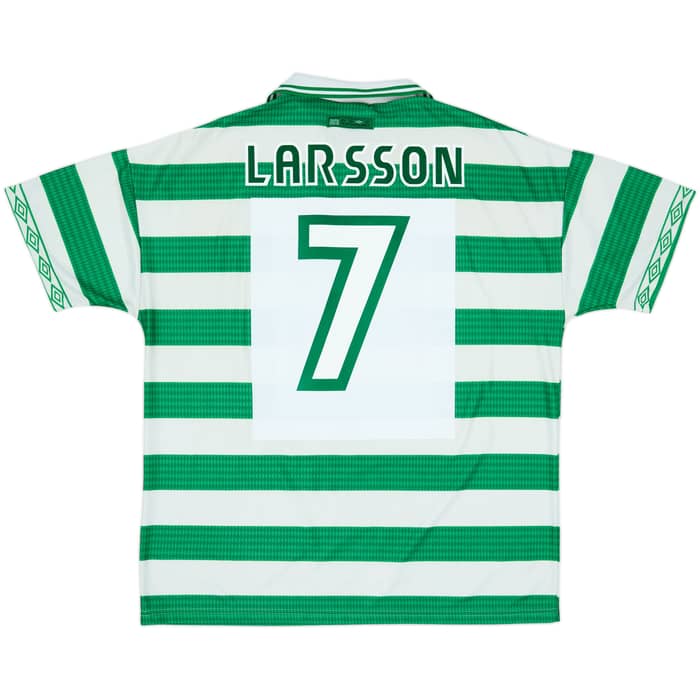 1997-99 Celtic Home Shirt Larsson #7 - 6/10 - (XXL)