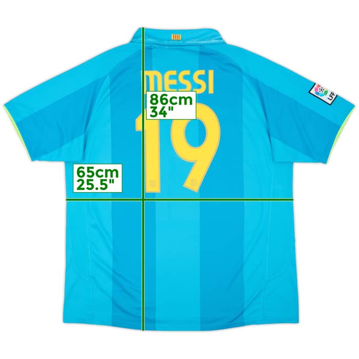 2007-09 Barcelona Away Shirt Messi #19 - 6/10 - (XXL)