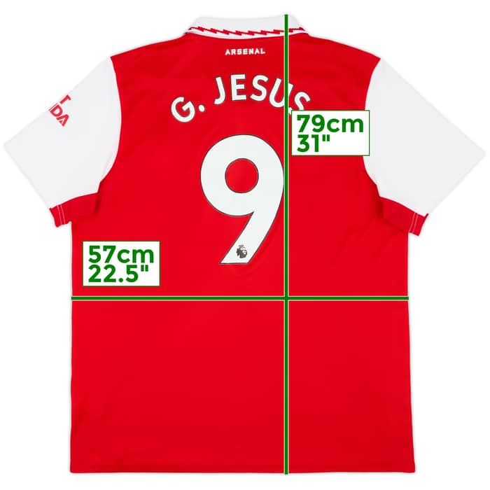 2022-23 Arsenal Home Shirt G.Jesus #9 - 8/10 - (XL)