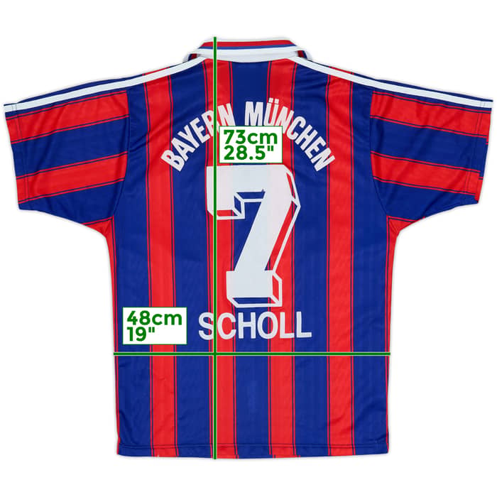 1995-97 Bayern Munich Home Shirt Scholl #7 - 6/10 - (S)