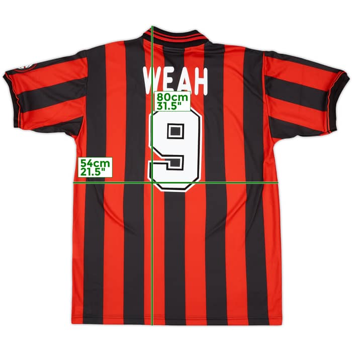 1996-97 AC Milan Home Shirt Weah #9 (L)