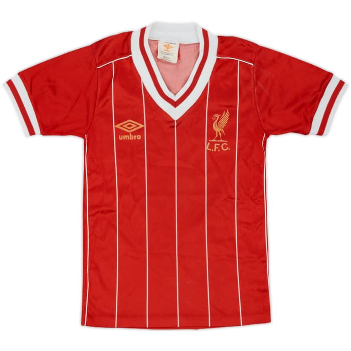 1982-85 Liverpool Home Shirt and Shorts - 6/10 - (S.Boys)