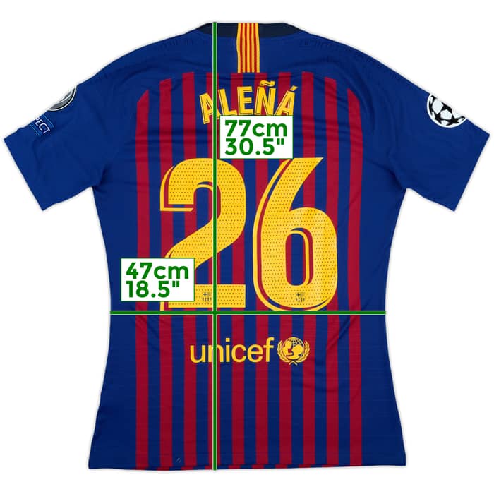 2018-19 Barcelona Match Issue Champions League Home Shirt Alena #26