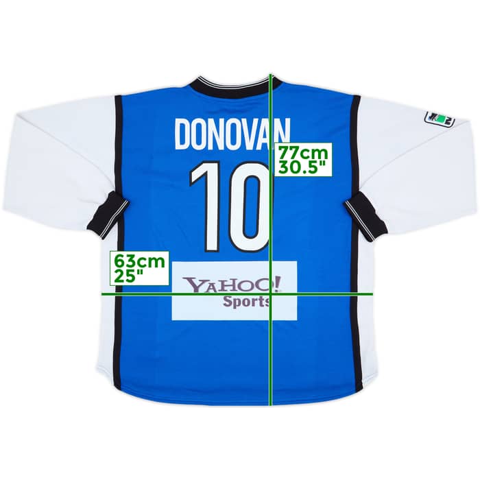 2000 San Jose Earthquakes Home L/S Shirt Donovan #10 - 7/10 - (XL)