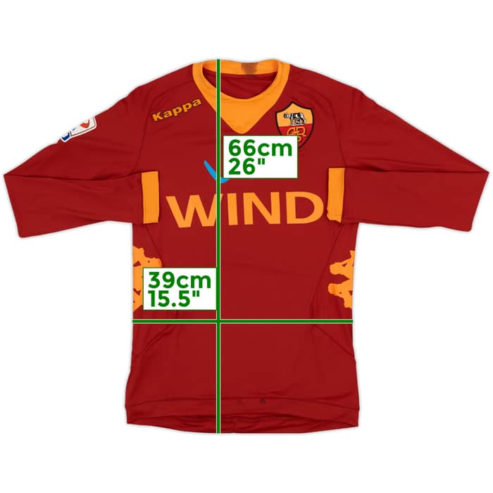 2011-12 Roma Home L/S Shirt - 5/10 - (XS)