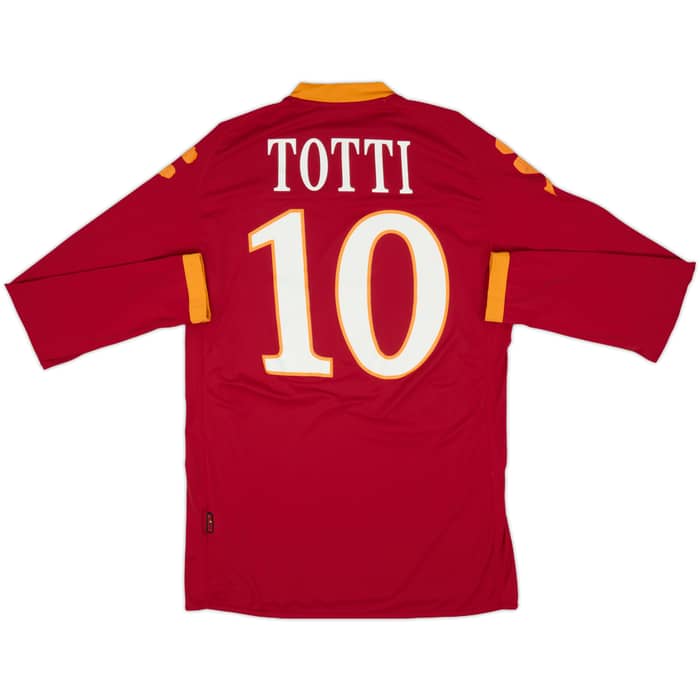 2012-13 Roma Home L/S Shirt Totti #10 - 6/10 - (M)