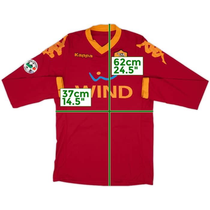 2012-13 Roma Home L/S Shirt Totti #10 - 6/10 - (M)
