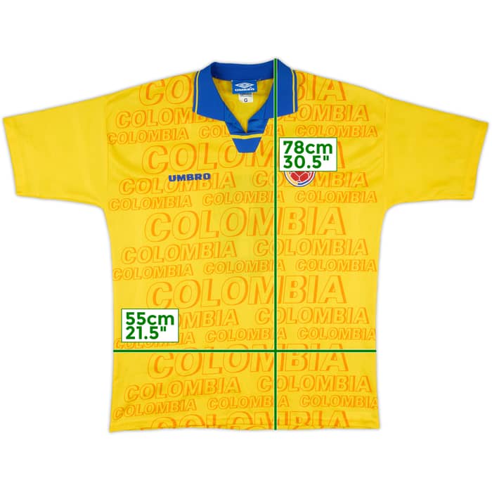 1995-97 Colombia Home Shirt #8 - 8/10 - (L)