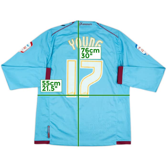 2011-12 West Ham Away L/S Shirt Young #17 - 6/10 - (L)