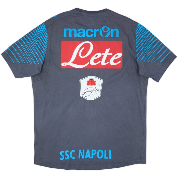 2014-15 Napoli Macron Cotton Tee - 5/10 - (XL)