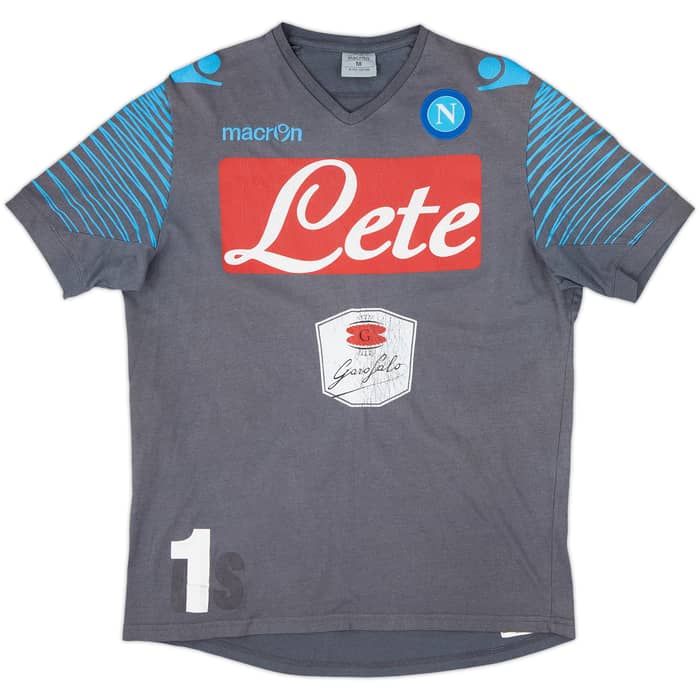 2014-15 Napoli Player Issue Macron Cotton Tee #1 - 5/10 - (M)