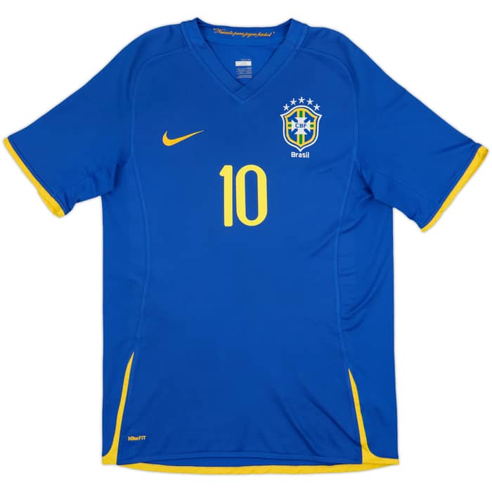 2008-10 Brazil Away Shirt Ronaldinho #10 - 10/10 - (M)