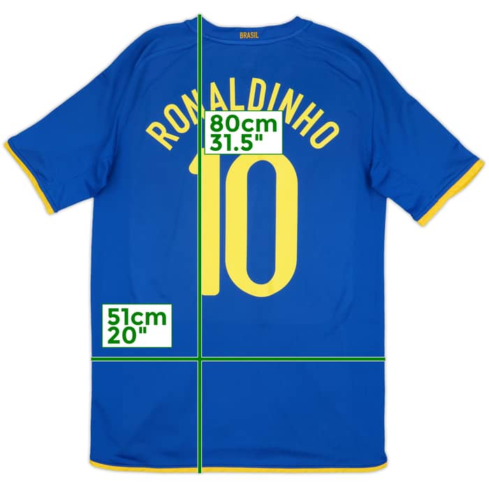 2008-10 Brazil Away Shirt Ronaldinho #10 - 10/10 - (M)