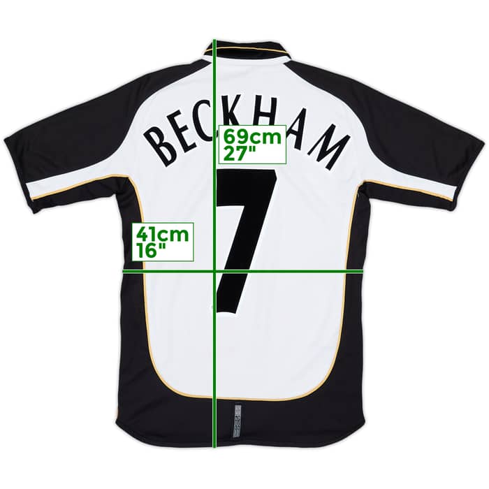 2001-02 Manchester United Centenary Away/Third Shirt Beckham #7 - 6/10 - (M.Boys)