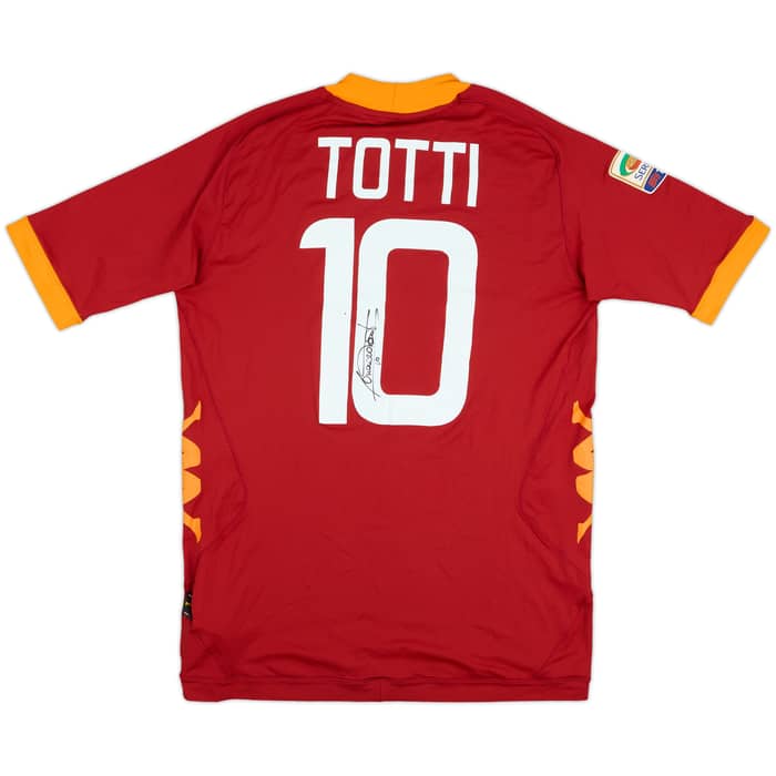 2011-12 Roma Player Issue Signed Home Shirt Totti #10