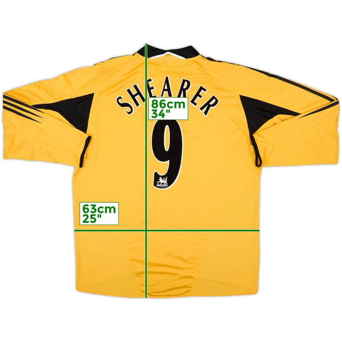 2004-05 Newcastle Third L/S Shirt Shearer #9 - 8/10 - (XXL)