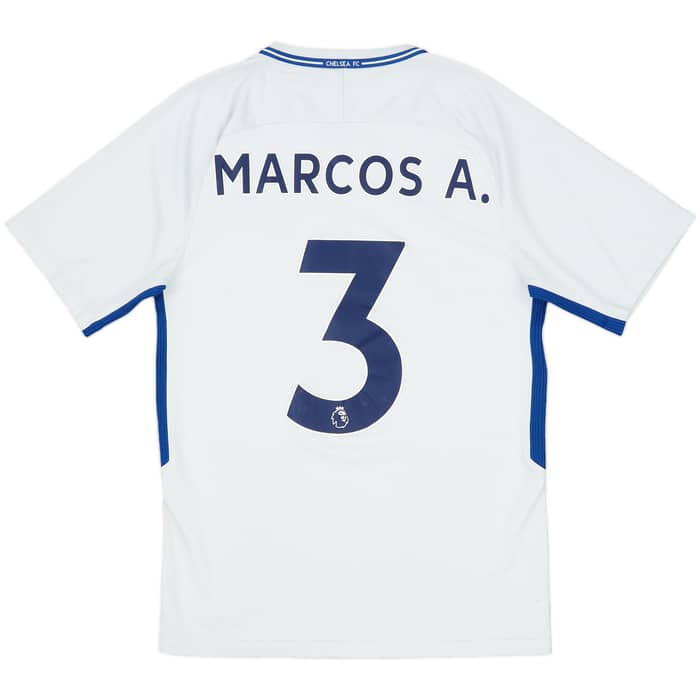 2017-18 Chelsea Away Shirt Marcos A. #3 - 6/10 - (S)