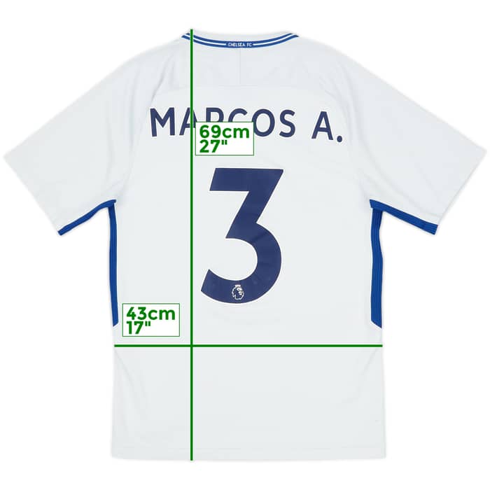 2017-18 Chelsea Away Shirt Marcos A. #3 - 6/10 - (S)