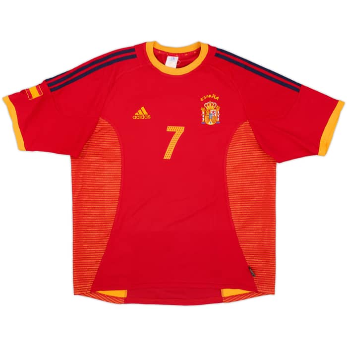 2002-04 Spain Home Shirt Raul #7 - 9/10 - (XL)