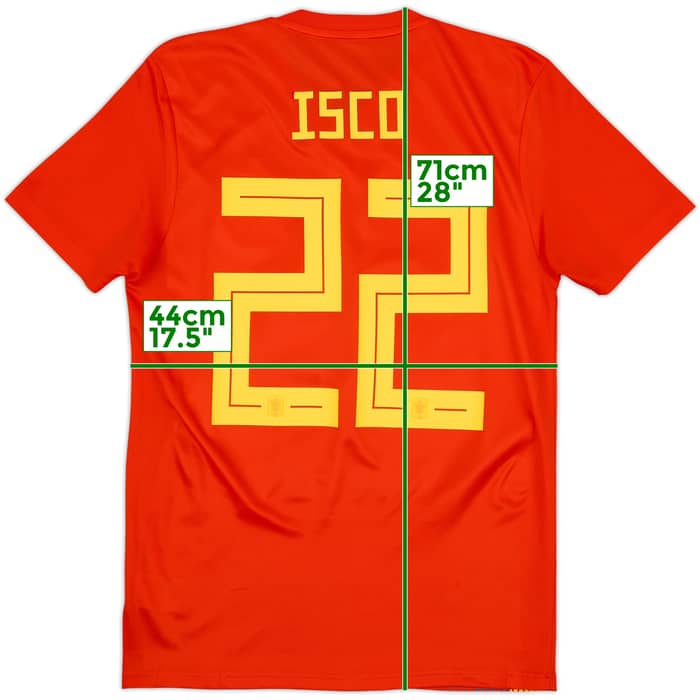 2018-19 Spain Home Shirt Isco #22 - 8/10 - (S)