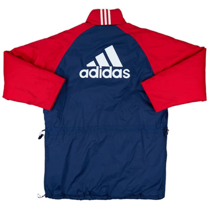 1999-01 Bayern Munich adidas Hooded Padded Bench Coat - 7/10 - (M/L)