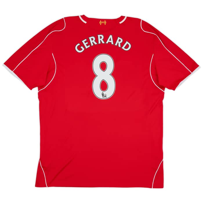 2014-15 Liverpool Home Shirt Gerrard #8 - 8/10 - (3XL)