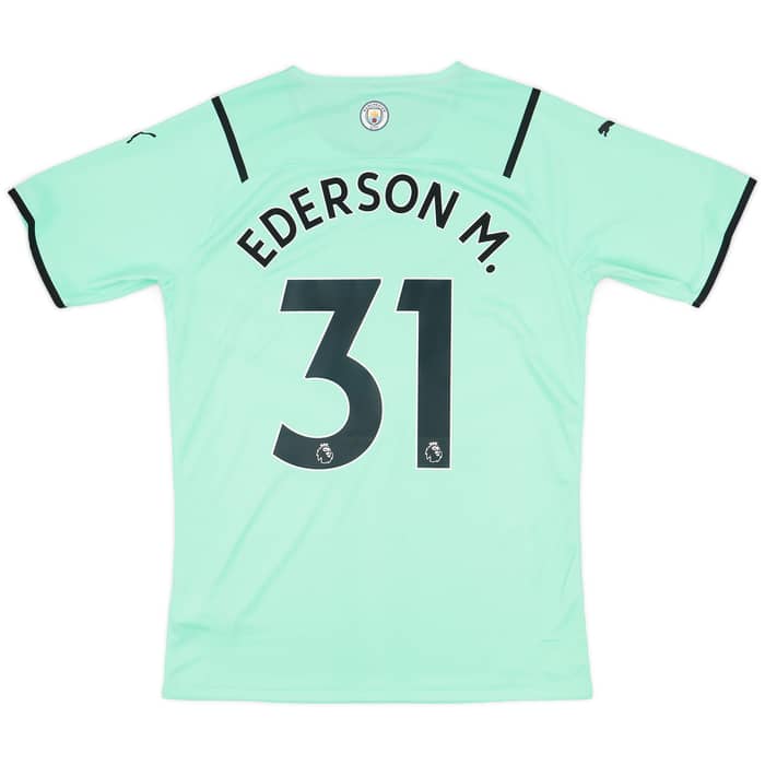 2021-22 Manchester City GK S/S Shirt Ederson M. #31 - 9/10 - (XL)