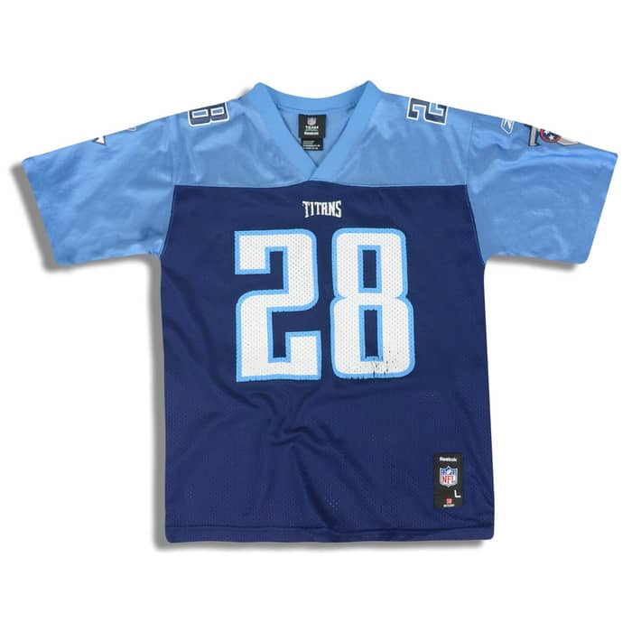 2008 Tennessee Titans Johnson #28 Reebok Replica Jersey (Home) Y