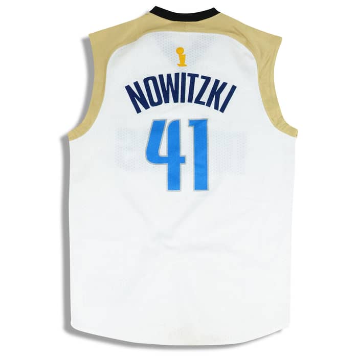 2006 Dallas Mavericks Nowitzki #41 NBA Finals Majestic Jersey (Home) Y