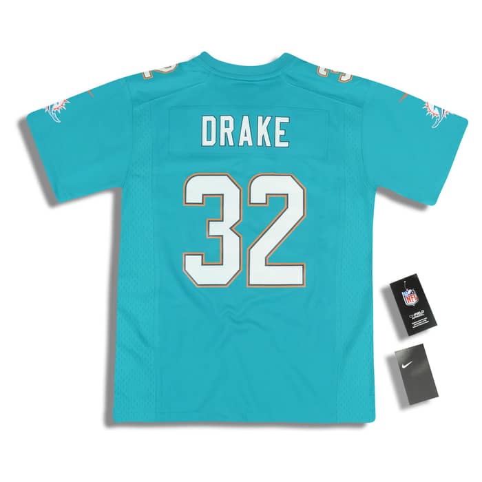 2018 Miami Dolphins Drake #32 Nike Game Jersey (Home) Y - W/Tags