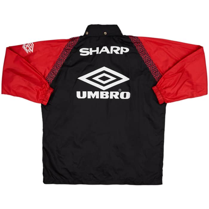 1995-96 Manchester United Umbro Hooded Rain Jacket - 9/10 - (XL)