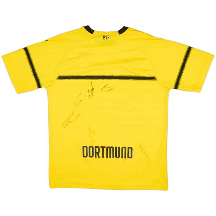 2018-19 Borussia Dortmund Signed European Home Shirt - 9/10 - (L)