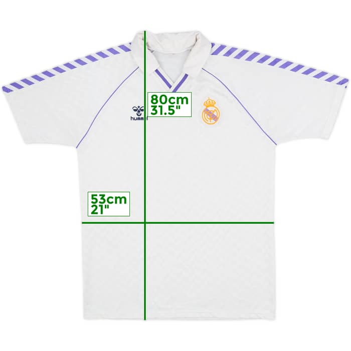 1986-88 Real Madrid Home Shirt - 8/10 - (XL)