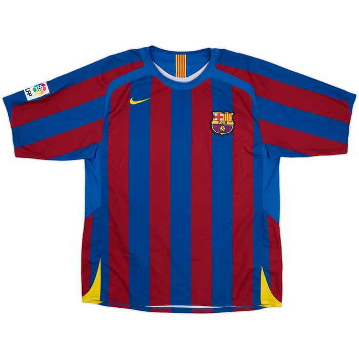 2005-06 Barcelona Home Shirt Ronaldinho #10 - 10/10 - (L)