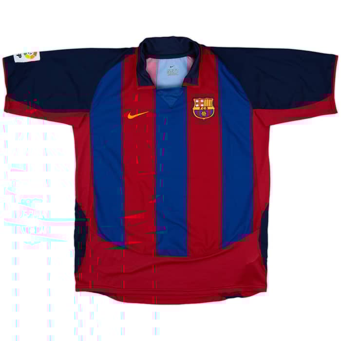 2003-04 Barcelona Home Shirt - 8/10 - (XL.Boys)