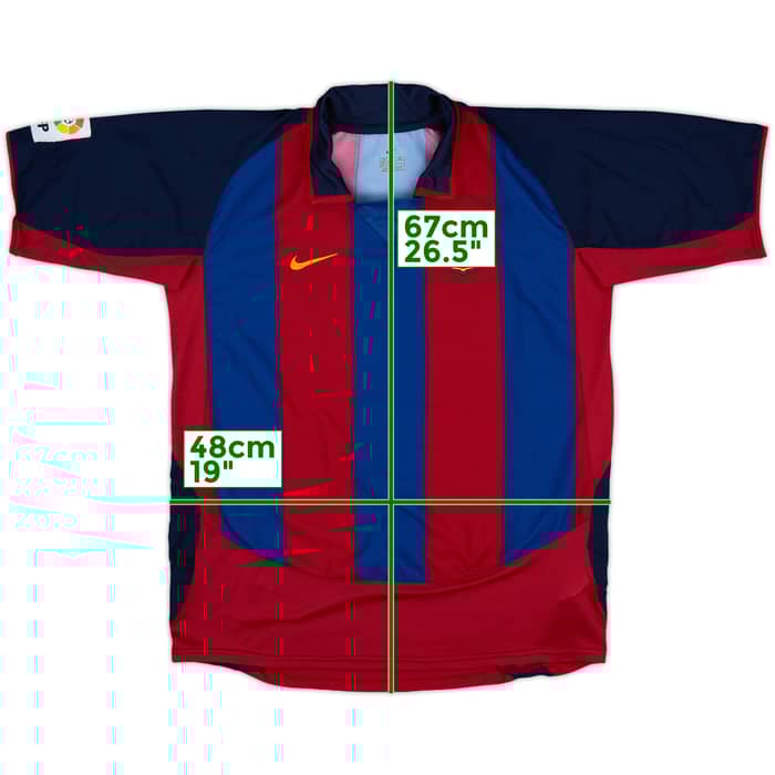 2003-04 Barcelona Home Shirt - 8/10 - (XL.Boys)