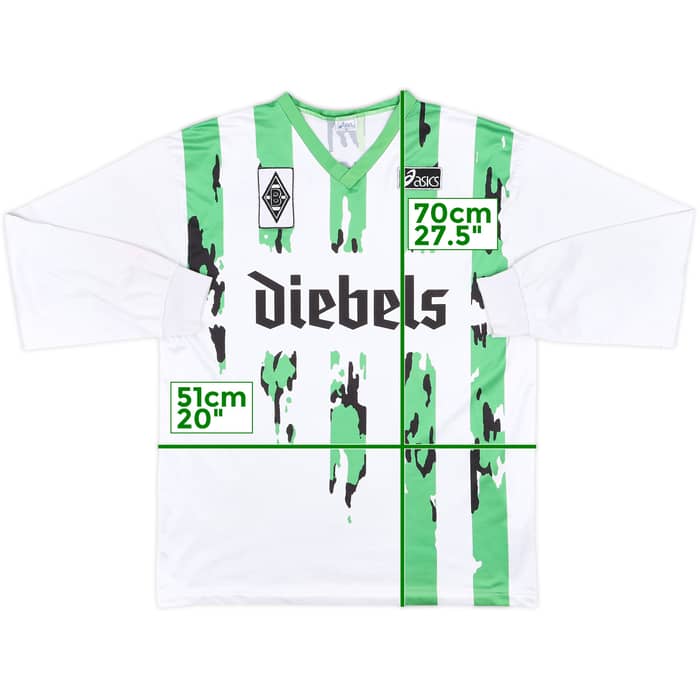 1994-95 Borussia Monchengladbach Home L/S Shirt - 6/10 - (XL)