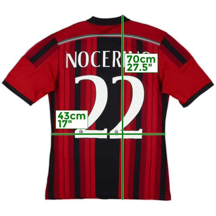 2014-15 AC Milan Home Shirt Nocerino #22 - 5/10 - (S)